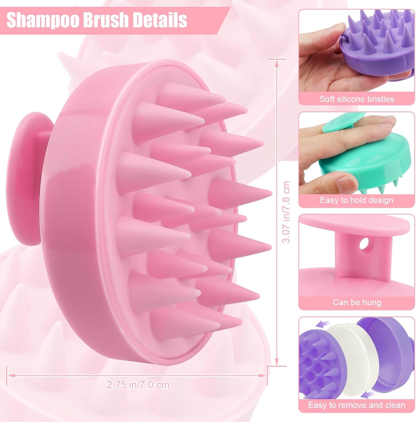 Silicon Scalp Massager Shampoo Brush (1Pcs) Survana