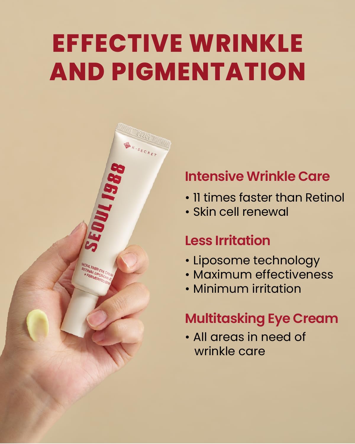 K-Secret Seoul 1988 Eye Cream : Retinal Liposome 4% + Fermented Bean 30mL đ°đˇ Imported From Korea đ°đˇ