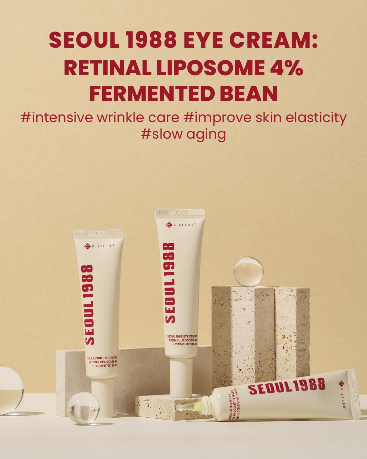 K-Secret Seoul 1988 Eye Cream : Retinal Liposome 4% + Fermented Bean 30mL đ°đˇ Imported From Korea đ°đˇ
