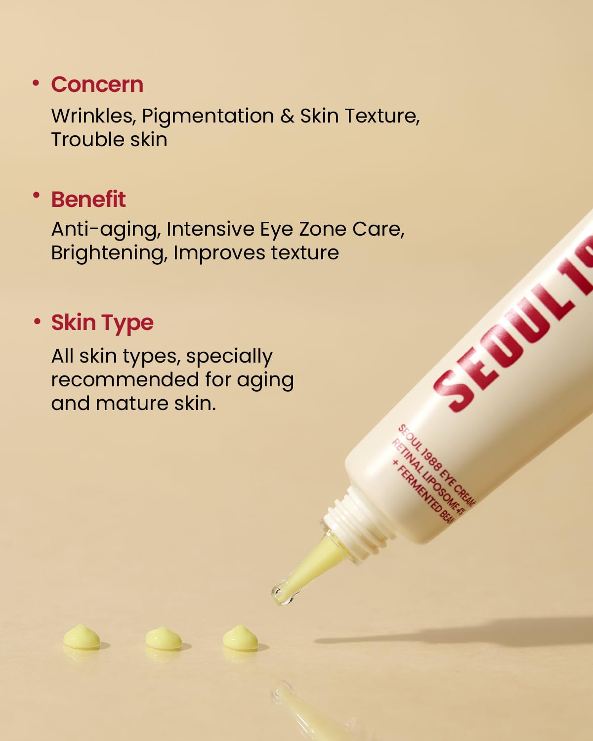 K-Secret Seoul 1988 Eye Cream : Retinal Liposome 4% + Fermented Bean 30mL đ°đˇ Imported From Korea đ°đˇ