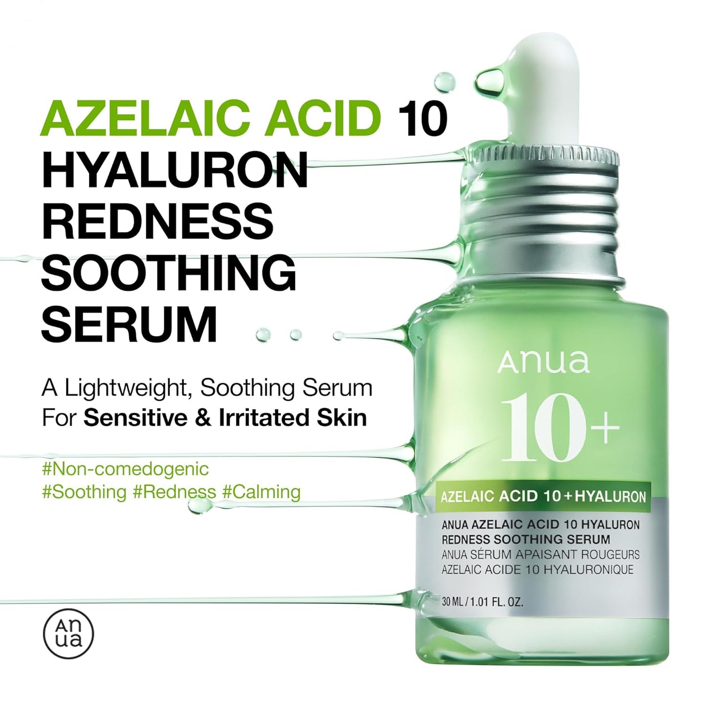 Anua 10+ Azelaic Acid Hyaluron Soothing Serum (30mL) Survana