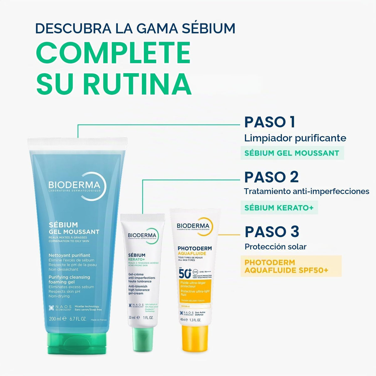 Bioderma Sebium Gel Moussant Purifying Cleansing Foaming Gel 200mL