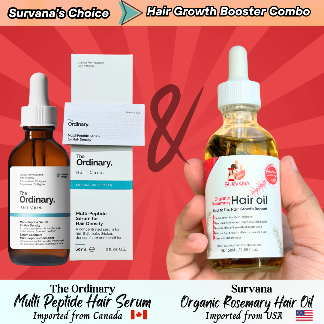 SURVANA's Choice Hair Growth Booster Combo #1 Bestseller ⭐️⭐️⭐️⭐️⭐️