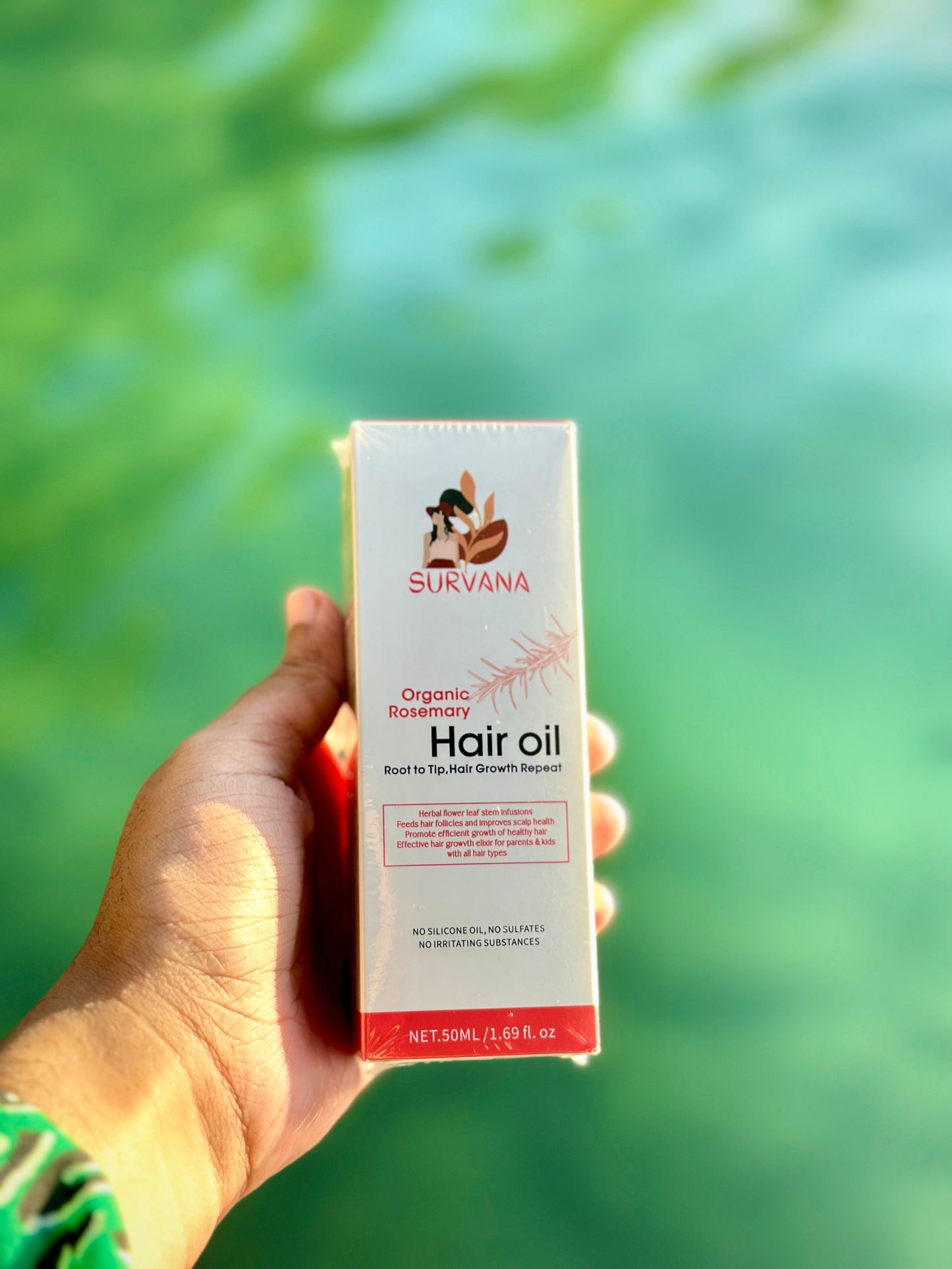 Survana Organic Rosemary Hair Oil 50mL/1.69 fl.oz âī¸âī¸âī¸âī¸âī¸ Reviewed