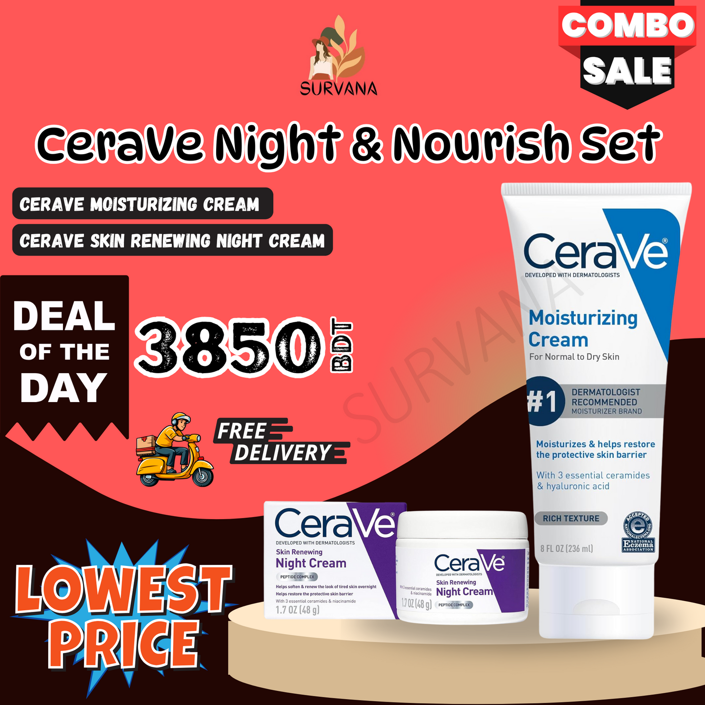 CeraVe Night & Nourish HydraGlow Set Survana