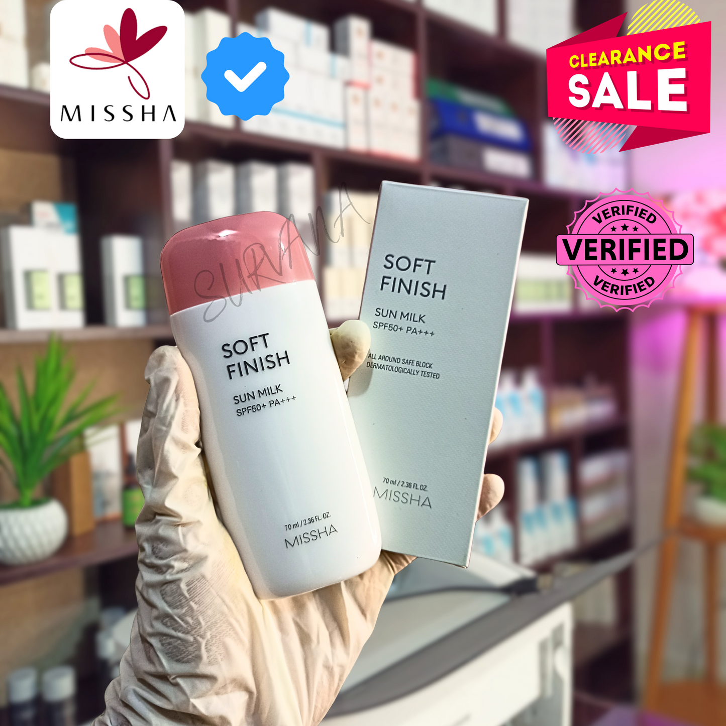 MISSHA All-around Safe Block Soft Finish Sun Milk (SPF 50+ PA+++) MISSHA