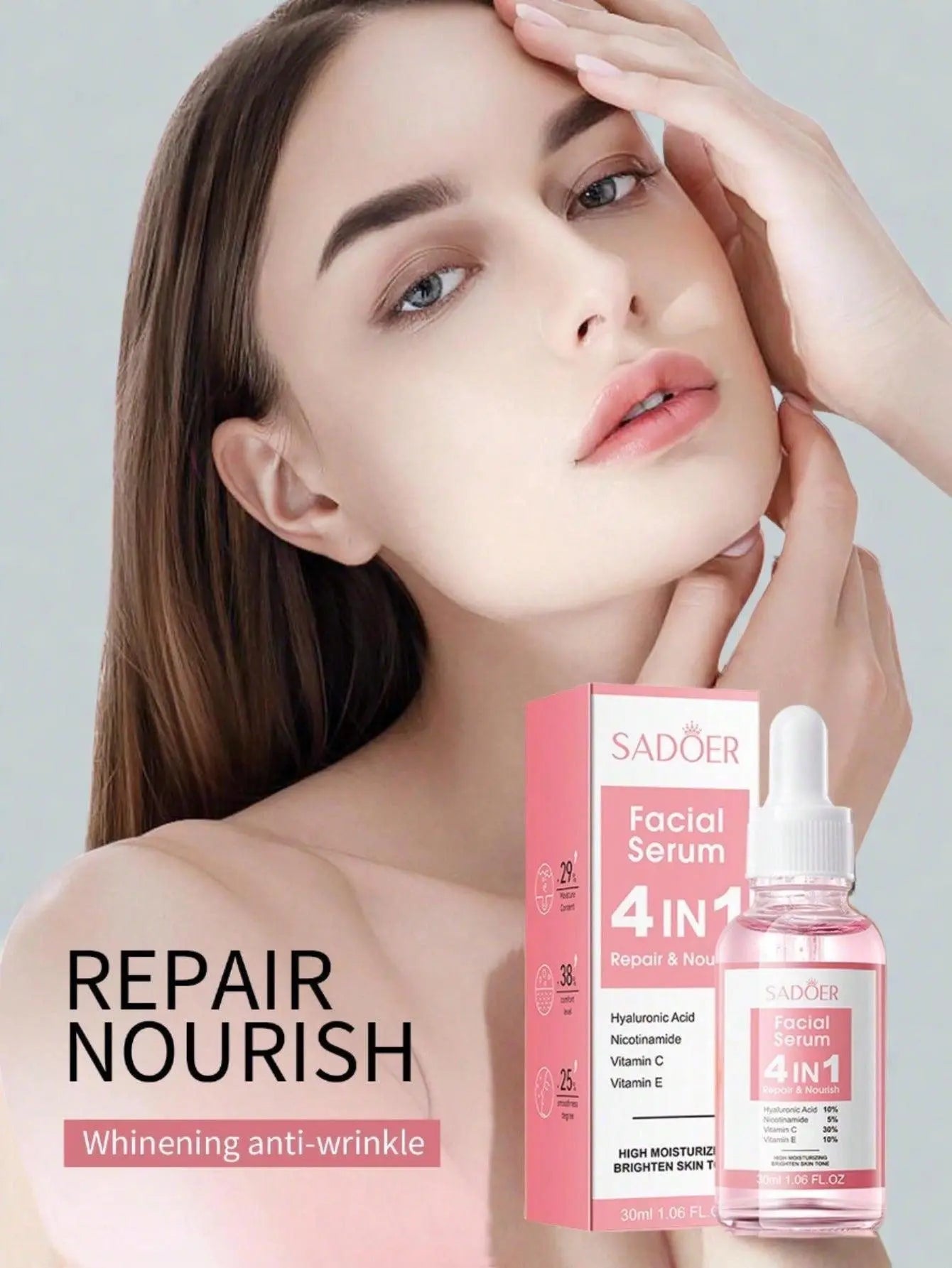 Sadoer 4 In 1 Facial Serum 30ml Anti-Aging, Moisturizing, Hydrating, A ...