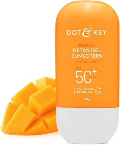 Dot & Key Mango Detan Gel Oil Free Sunscreen SPF 50+ PA+++ 50g