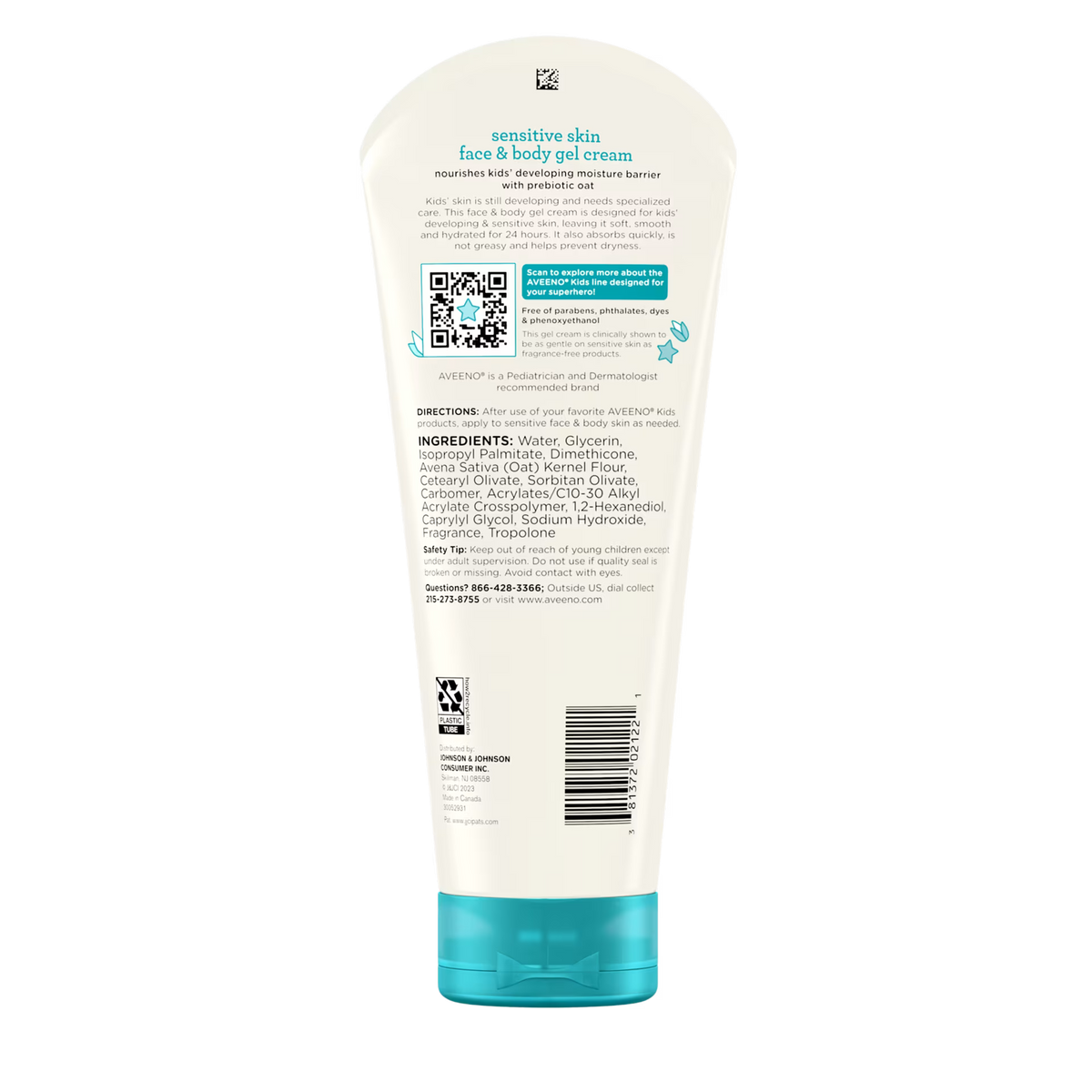 AVEENO® Kids Face & Body Gel Cream For Sensitive Skin 227g -USA