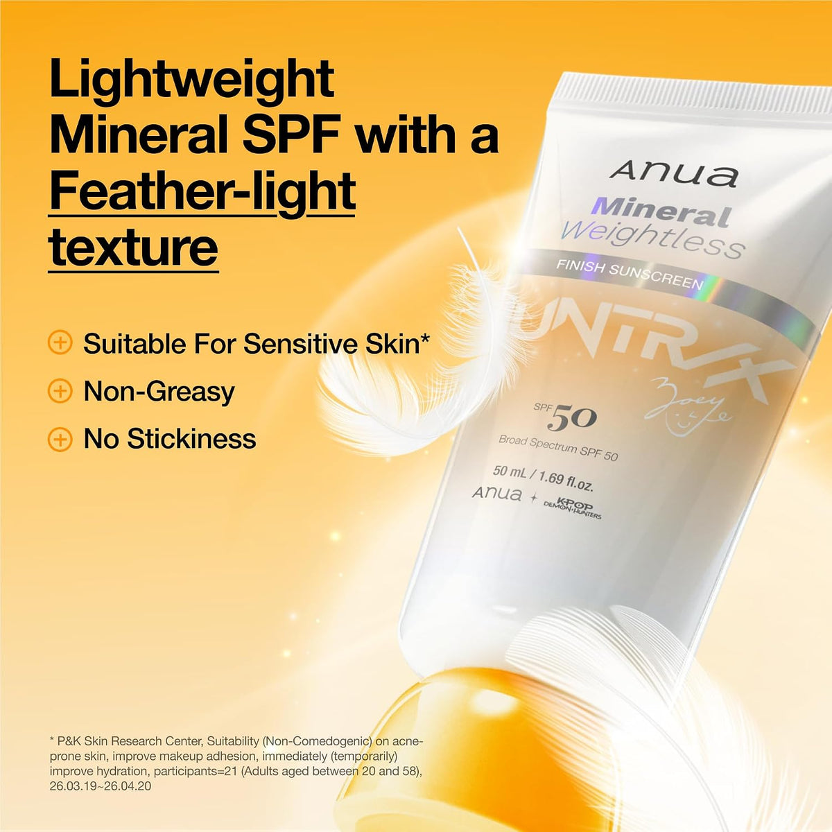 Anua – Kpop Demon Hunters Mineral Weightless Finish Sunscreen 50mL