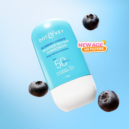 Dot & Key Blueberry Hydrate Barrier Repair Sunscreen SPF50+ With Hyaluronic And Ceramides PA+++ 50g