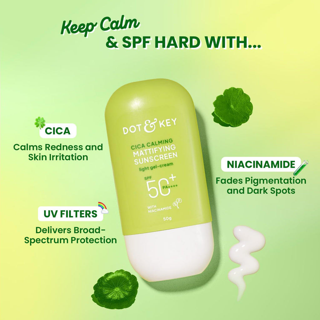 DOT & KEY Cica Calming Mattifying Sunscreen SPF 50+ PA++++ 50g