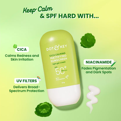DOT & KEY Cica Calming Mattifying Sunscreen SPF 50+ PA++++ 50g