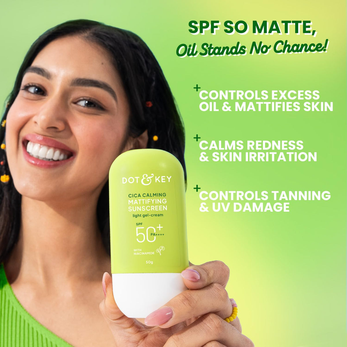 DOT & KEY Cica Calming Mattifying Sunscreen SPF 50+ PA++++ 50g