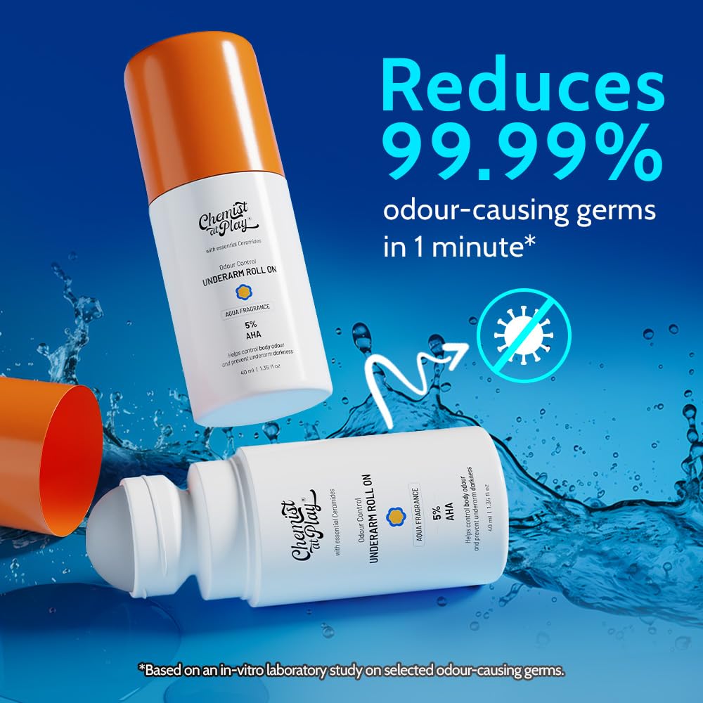 Chemist at Play 5% AHAs + Vitamin C Royal Oudh Fragrance Underarm Roll-On 40mL