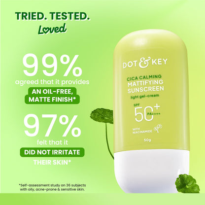 DOT & KEY Cica Calming Mattifying Sunscreen SPF 50+ PA++++ 50g