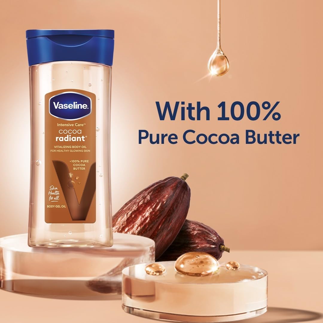 Vaseline®  Intensive Care Cocoa Radiant Body Gel Oil - 200mL - USA