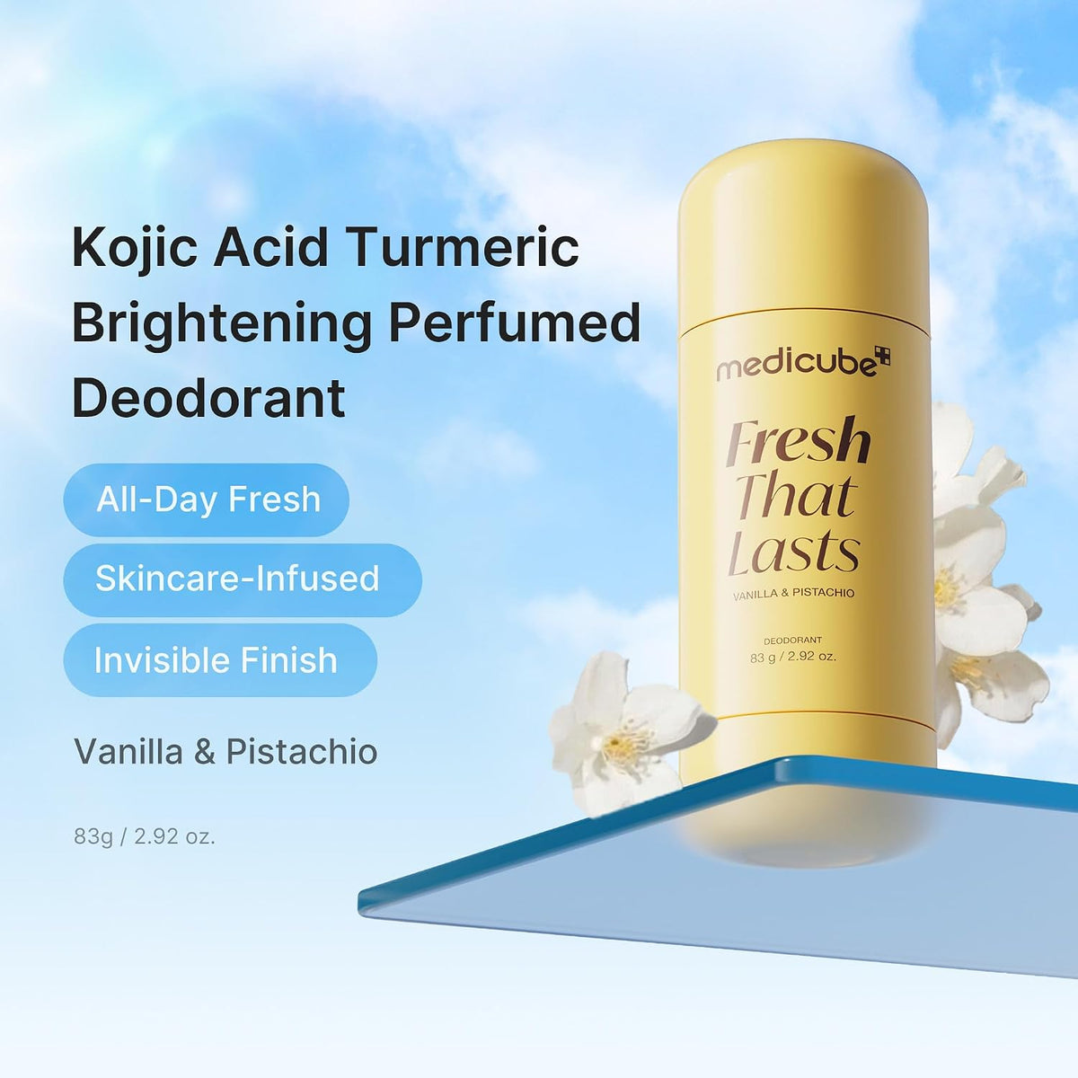 Medicube Kojic Acid Brightening Deodorant (Vanilla & Pistachio) 83g