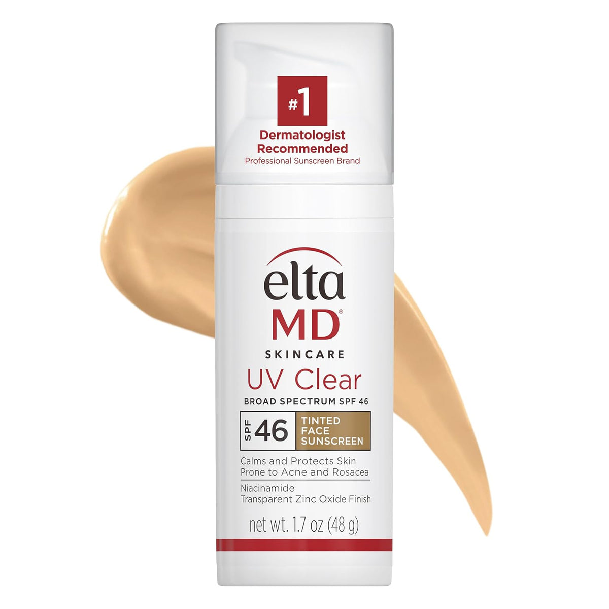 EltaMD UV Clear Facial Sunscreen SPF 46 - For Skin Types Prone To Acne, Rosacea & Hyperpigmentation 48g/1.7oz EltaMD