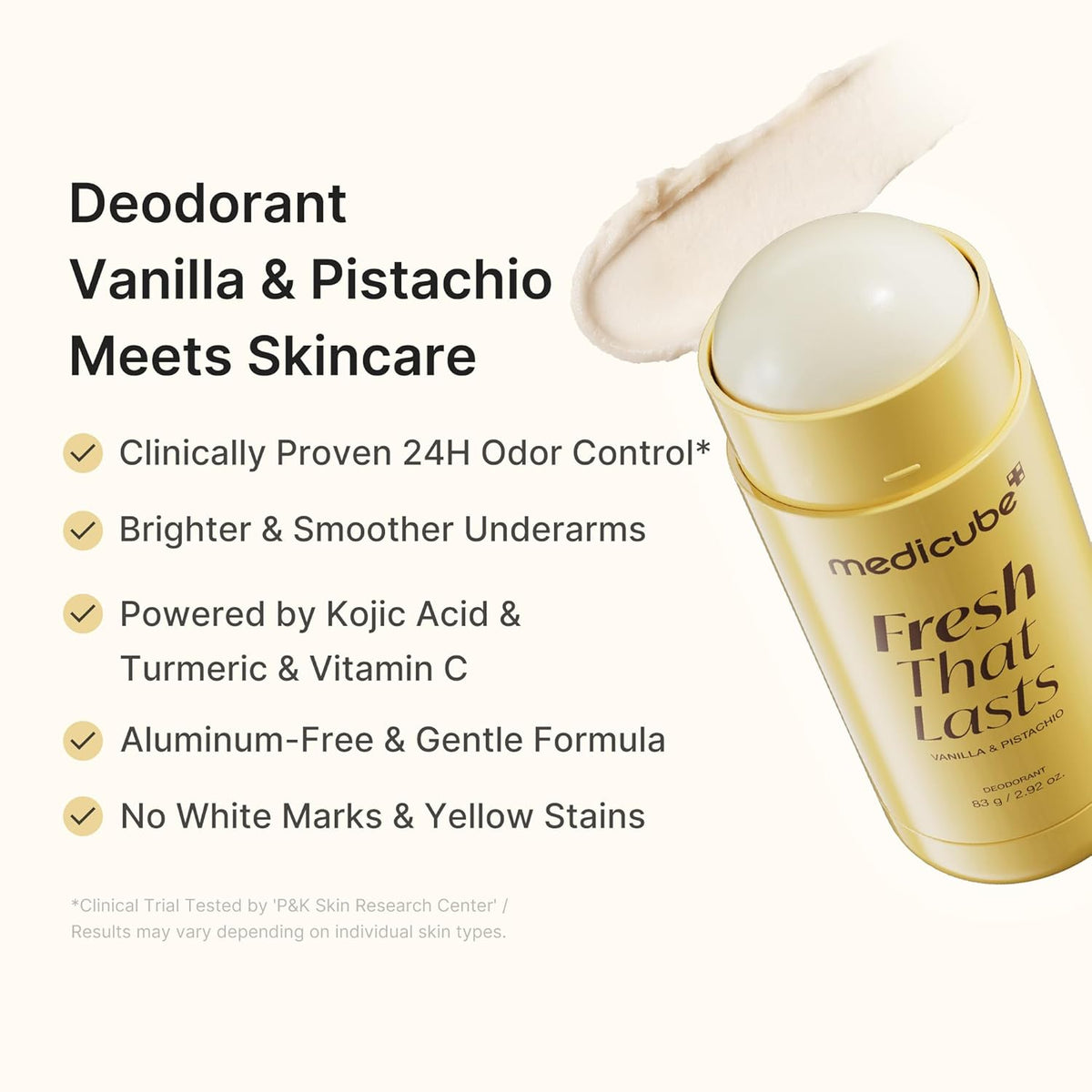 Medicube Kojic Acid Brightening Deodorant (Vanilla & Pistachio) 83g