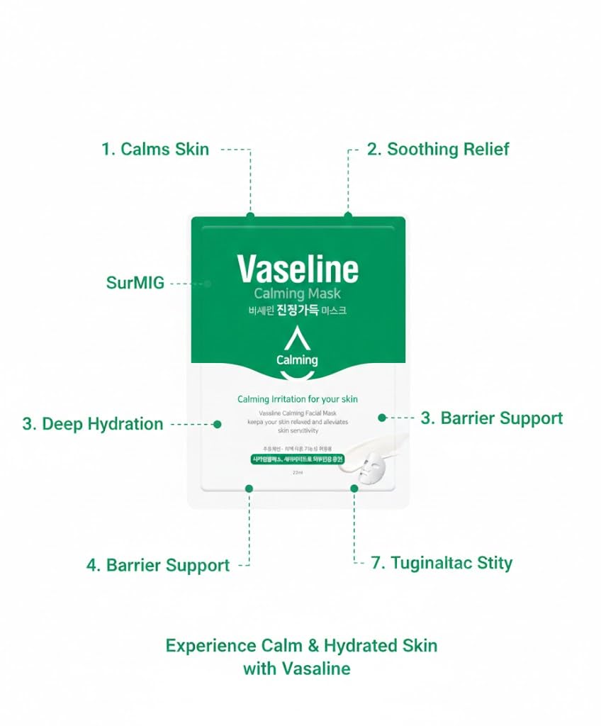 Vaseline Calming Facial Sheet Mask 23mL