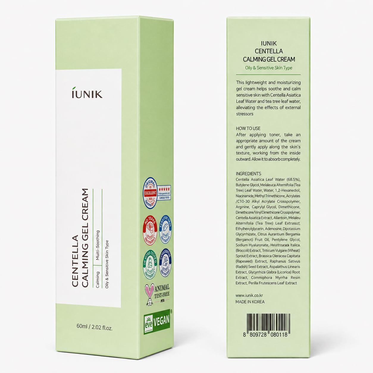 iUNIK Centella Calming Gel Cream 60ml