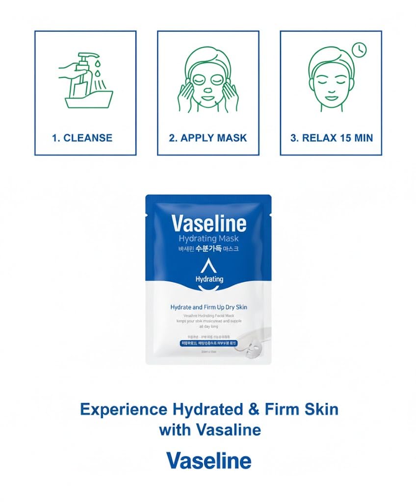 Vaseline Hydrating Facial Sheet Mask for Dry Skin - 23mL