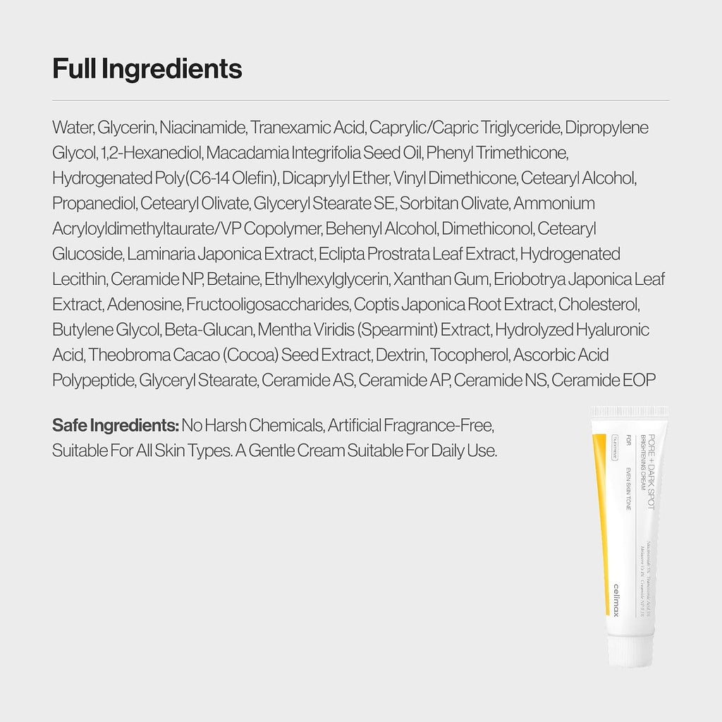 Celimax Pore + Dark Spot Brightening Cream 35mL