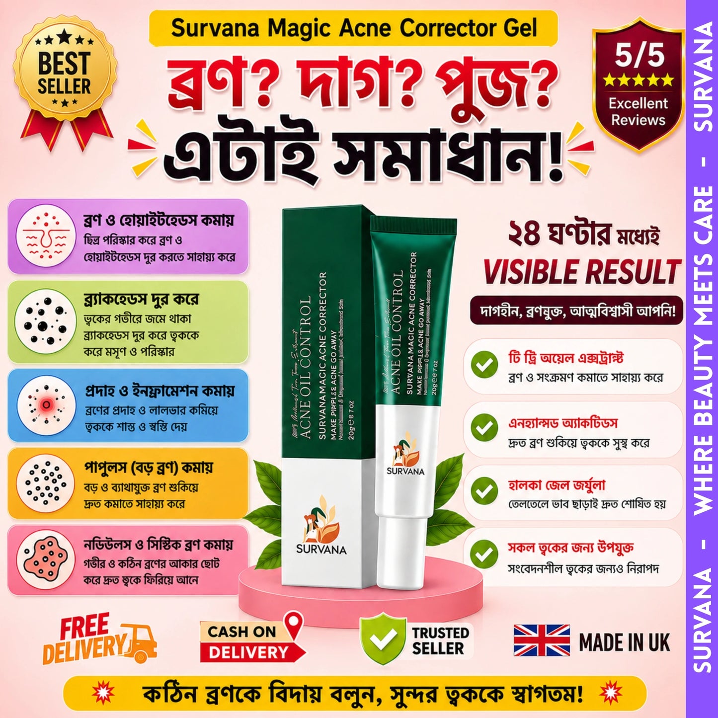 SURVANA Magic Acne* Corrector Gel (UK 🇬🇧 Formulated)