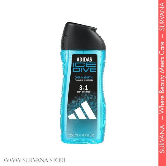 Adidas Ice Dive 3-in-1 Shower Gel – Cool & Aquatic 250mL