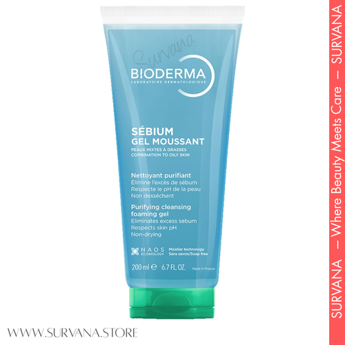 Bioderma Sebium Gel Moussant Purifying Cleansing Foaming Gel 200mL
