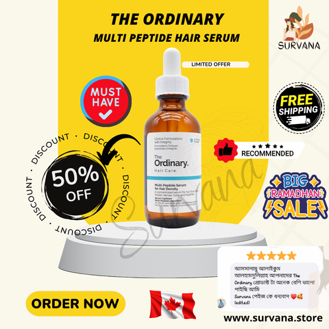 The Ordinary Multi-Peptide Hair Serum For Hair Density 60mL - 100% Authentic 🇨🇦