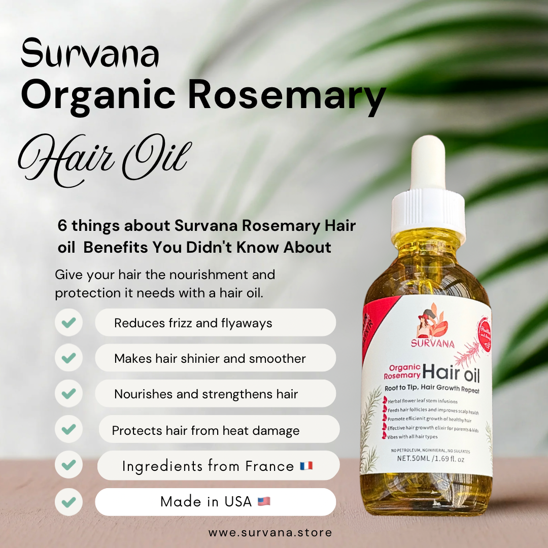 Survana Organic Rosemary Hair Oil 50mL/1.69 fl.oz