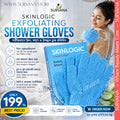 Skinlogic Exfoliating Shower Gloves 1 Pair - Blue