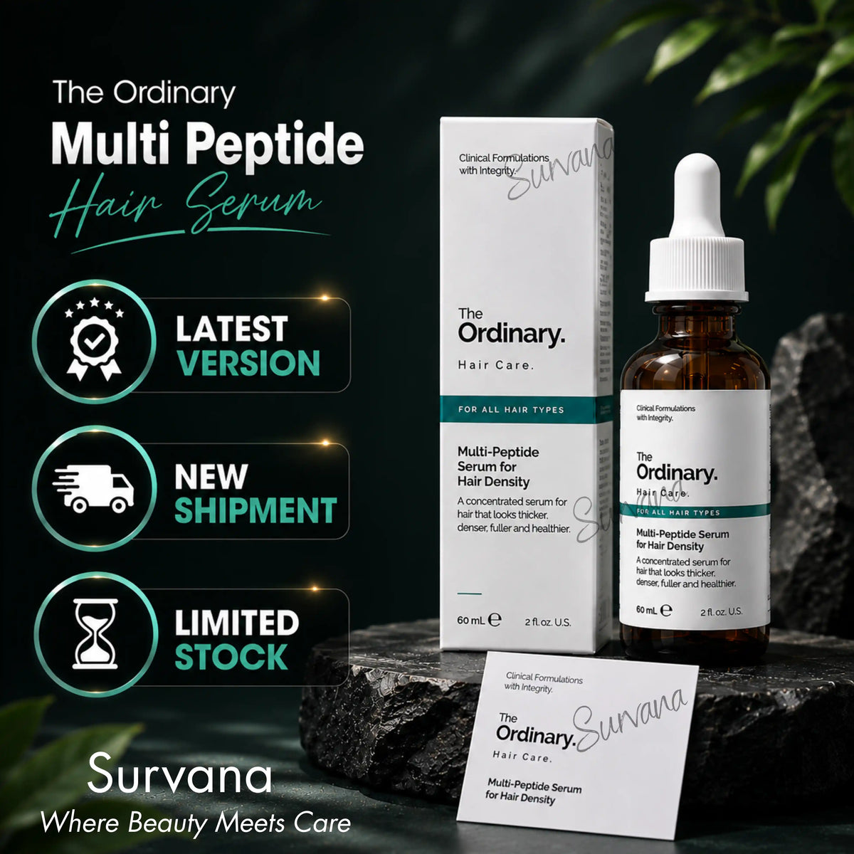 The Ordinary Multi-Peptide Hair Serum For Hair Density 60mL - Canada Version - 100% Authentic 🇨🇦