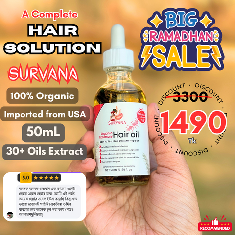 Survana Organic Rosemary Hair Oil 50mL/1.69 fl.oz