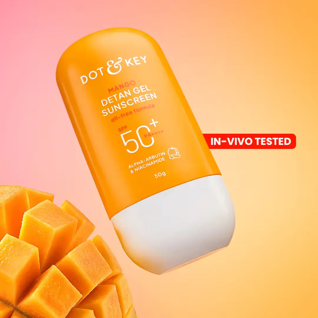 Dot & Key Mango Detan Gel Oil Free Sunscreen SPF 50+ PA+++ 50g